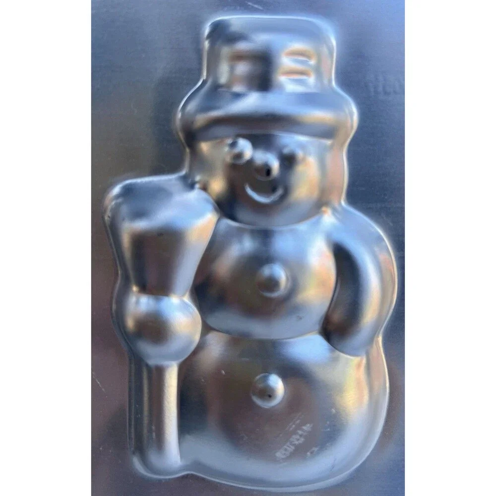 1985 Wilton Christmas Cookie Pan Mold Wreath Snowman Tree 2306-112 Vintage